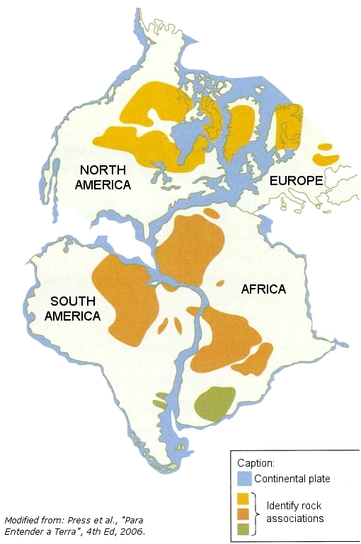 fit of the continental edges at one kilometer below sea level